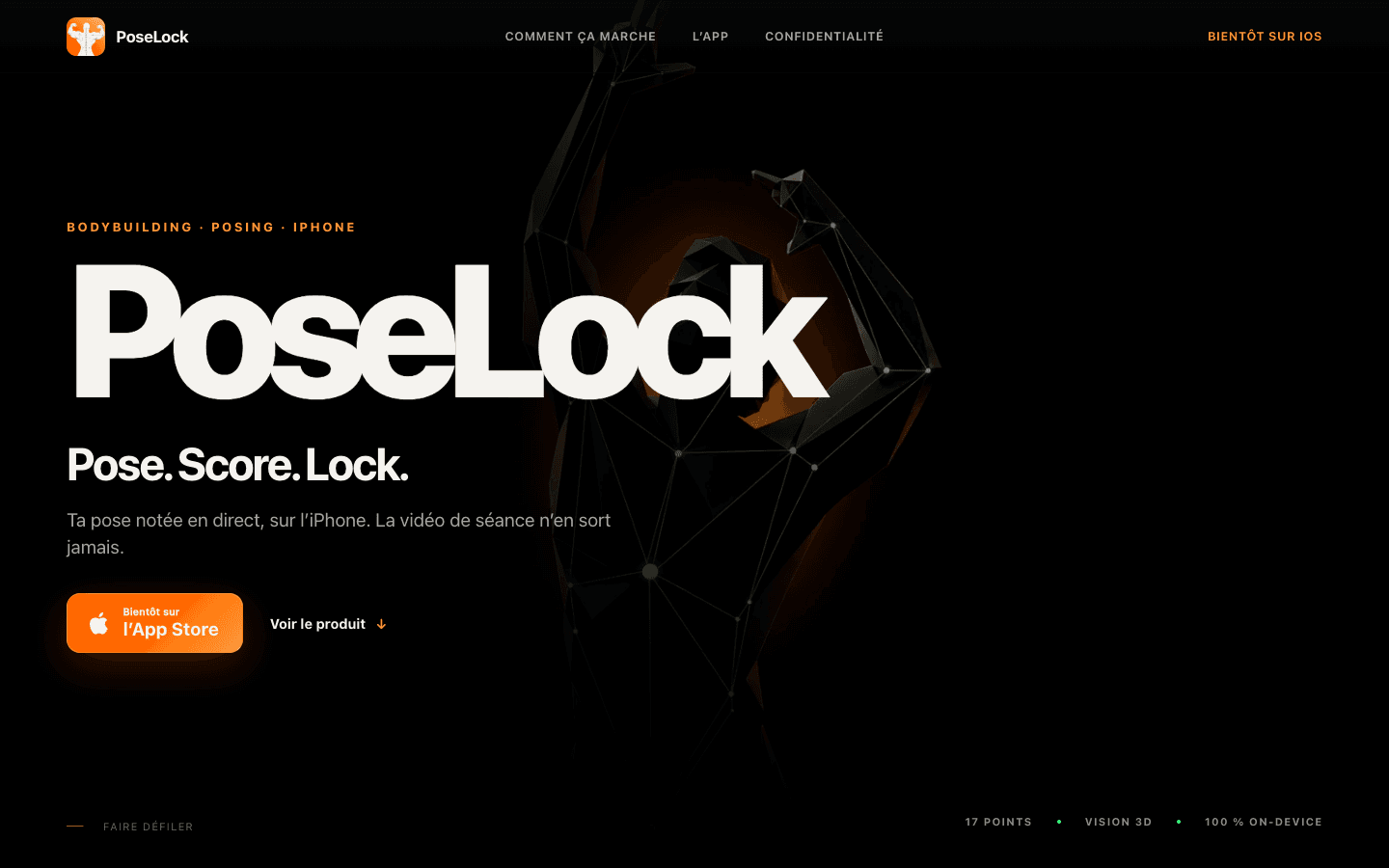 Bannière du site PoseLock : Pose. Score. Lock.